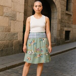 ❄️ Cato | Floral Check Skirt Plus Sizes Available